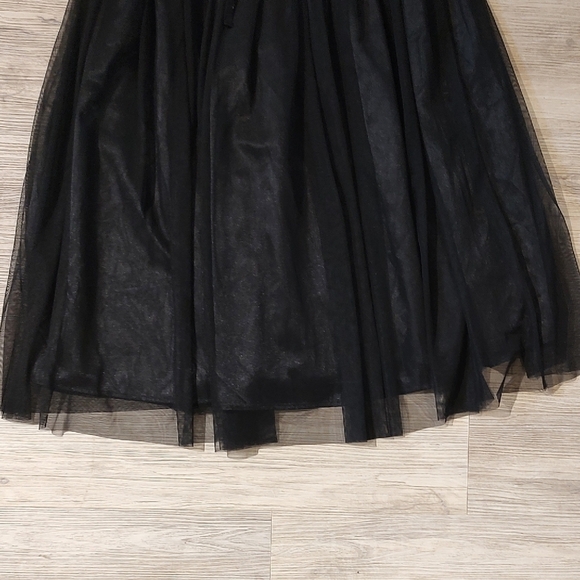 Whimsigoth Striped Dress With Black Tulle Skirt Medium EUC - Picture 9 of 10